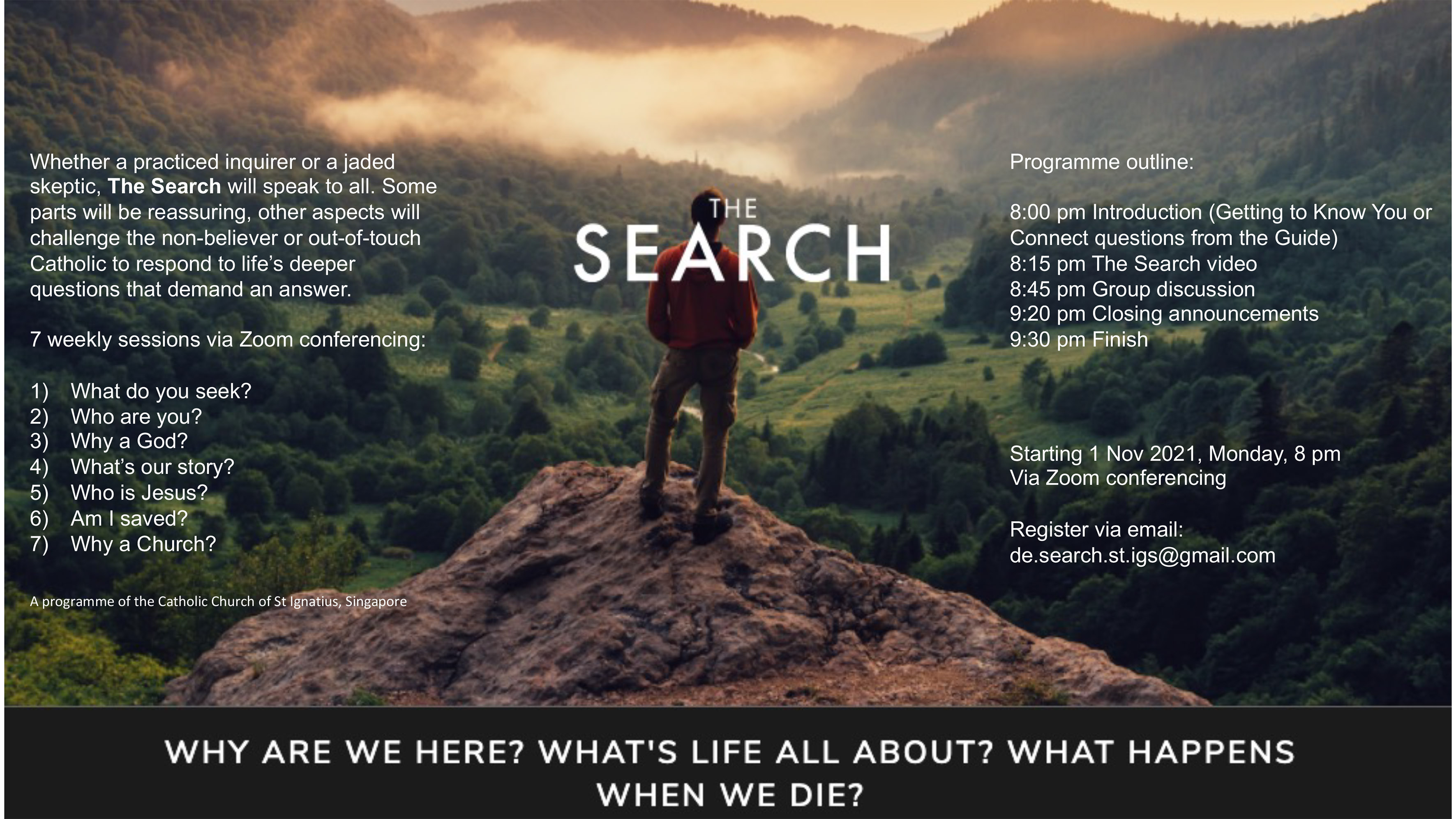 The Search flyer